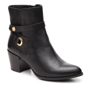 ANNe KLEIN GLOBALIST  ankle boots leather   Women  7.5 black casual event Y2K